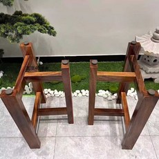 테이블 원목 세발 다리 지지대 ㅜ자 통나무 대리석탁자 호두나무 삼각대 쌍 폭 40 높이 68, 호두나무 삼각대 쌍 폭 80 높이 68