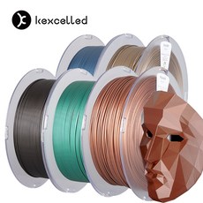 켁셀드 메탈 필라멘트 PLA 고속 3D프린터 금속 질감 K5P Filament 1kg, 실버