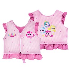 캐치티니핑 프릴레이스 사선 네오프렌 하츄핑 스윔자켓 25kg 수영보조복 구명조끼 물놀이 수영용품, 핑크