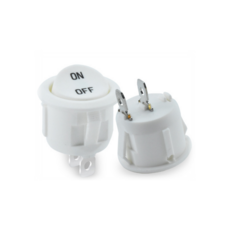 포그디 원통 사각 온오프 시소 토글스위치, 원통 화이트, 2개