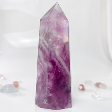 ₍мσσи_нασ ᙏ̤̫͚ 綠4 螢石柱 杜若色 冰綠 橫紋 漸層 薄青色 山形紋 帶彩虹光, 1個