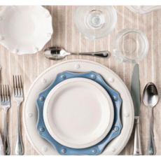 줄리스카 베리&뜨레드 칵테일 플레이트 (Berry & Thread Whitewash Side/Cocktail Plate), 1개, 화이트