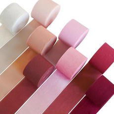 PartyWoo 금박 크레이프 종이 스트리머 8피스 199.9m(660피트) 메탈릭 골드 포일 크레이프 종이 팩 결혼식 생일 베이비 샤워 브라이덜 샤워 약혼 새해 전, 버건디