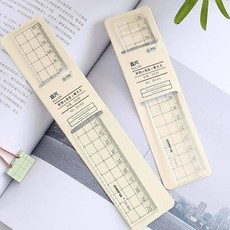 투명 방안자 모눈자 미니자 자 눈금 15cm 20cm 플라스틱 밑줄자 직선자 방안 직자 문구자 사무용 휴대용자, 1개