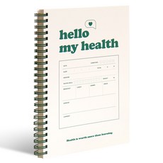 인디고 기본 A5 건강 일지(식단 건강체크 데일리 6개월) - 운동루틴 식단관리 다이어트 기록노트, 그린, 그린, 1개