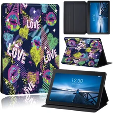 레노버 탭 M10 X605F X505F/탭 M10 PLUS X606F X/탭 E10 TB-X104F/TB-X104L 커버 가죽 낙서 사진 케이스 용, 08 graffiti017, 01 10.3 TB-X606F X606X