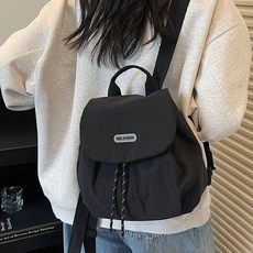 투니스 여성 캐주얼 레터링 배색 나일론 스트링 백팩