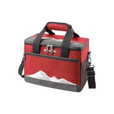 【安伯特】立可收 冷藏保溫袋(加厚版)-附側背帶(大容量 保溫 冷藏 保鮮 防水), 紅色, 13L