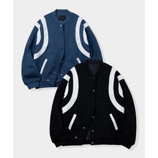 [블랙모먼트] 에센셜 바시티 투웨이 싱글 스냅 자켓 점퍼