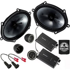 KICKER 스피커 6X8 인치 포드 엣지 20072010 업그레이드 키트 CS 시리즈 한 쌍 하네스 포함 컴포넌트 차량용 오디오 전면 또는 후면 도어 CSS68 46CSS68, KICKER 스피커 6X8 인치 포드 엣지 200720