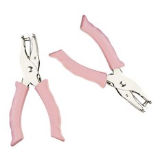 KINGSUPER 슈퍼 0.6cm1/4인치 싱글 홀 펀처 원형 종이 펀치 금속 휴대용 종이 펀치 원형 구멍 DIY 공예 태그용 2개 블루, 핑크