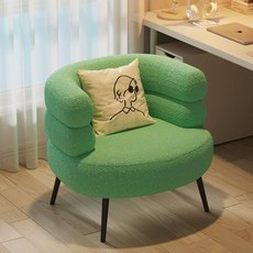 의자 북유럽 벨벳 카페 소파 드레스 안락 등받이 패브릭, 파티클러스 대형 프룻그린 A