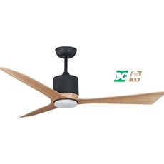 （修一） 穩帝士吊扇60吋 原木黑 DC吊扇 3D葉片 直流變頻 吊扇燈 LED 16瓦 ／三色光 遙控 台灣製造
