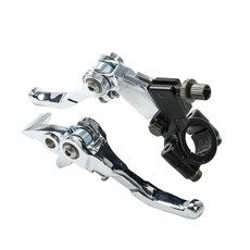 越野摩托車ATV四輪沙灘車適用BBR KLX CRF折疊把剎車離合把手柄, 1個, 黑色