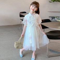 女童漢服改良古裝連衣裙 夏季新款中國風兒童公主裙