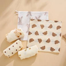 臺灣出貨 嬰兒小方巾a類純棉紗布方巾印花新生兒童專用洗臉小毛巾嬰兒用品