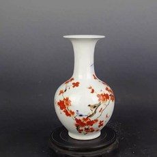 粉彩花鳥紋賞瓶, 如圖所示