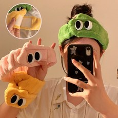 보리별 동글이 세안밴드 극세사 고급 찍찍이 밴딩 헤어밴드 샤워 세수 머리띠 남녀공용, 1개, 그린