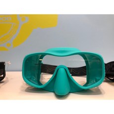 游龍潛水 SHERWOOD SCOPE SLIM 矽膠單面鏡 潛水面鏡, 藍綠