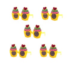 파티안경 생일안경5개입 선글라스 컵케익안경 유니콘안경, [CB_01_22] 컵케익_옐로우(글리터)5개입