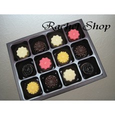 【12入花朵巧克力】接單現做純手工巧克力，生日婚禮情人節姐妹禮聖誕節精選, 1個