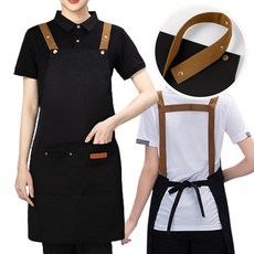 트리에 길이조절 방수 앞치마 H형, 1개, 블랙