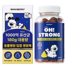 [180g/동물병원 입점] 몽셰펫 강아지 생유산균 영양제, 1개, 장건강/유산균, 120정