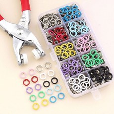 루마데이 똑딱 만능 단추 스냅단추 펀치 세트 100개 DIY, 컬러, 컬러(품절)