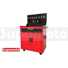 Supamoto 抽屜工具櫃工具車工具台 - 洞洞板零件車手推車三層雙層五金車工作車方孔板多功能, 1個, 一套