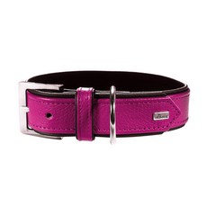 헌터스마트 카프리 니켈 나파 애견 목줄, Raspberry+Black, 1개