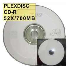 【台灣製造】PLEXDISC A級單片盒裝LOGO CD-R 52X 700MB空白光碟片/燒錄片, 1個