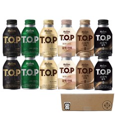 동서 티오피 TOP 캔커피 6종 2개씩 혼합세트(더블랙+스위트아메리카노+마스터라떼+돌체라떼+스모키라떼+스모키블랙), 12개, 275ml