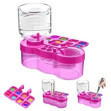 해외 JEChrochen 2025 업그레이드 페인트 브러시 클리너 도구 린서 컵 페인팅 흐르는 물 순환 미술 용품 아크릴 수채화 및 수성 창의적인 선물 성인 아티스트 초보자 아, 퍼플.