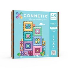 CONNETIX 자석 타일 파스텔 포털 팩 48피스 269085, Connetix 자석 타일 파스텔 모양 확장 팩, 48