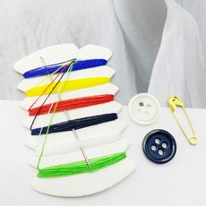針線包套裝 縫紉工具 旅行 輕便 棉線 扣子 針, 1個, Multicolor