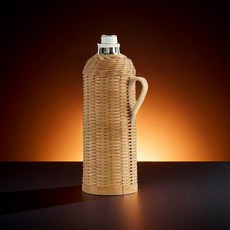 純手工竹編保溫壺 家用復古熱水瓶 茶室老式竹制保溫瓶玻璃內膽, 【大容量碳化水壺】#2.0升/白膽, 1個