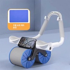 복근 운동기구 플랭크 보조 롤아웃 실내 홈트 다기능, 표준 2륜 2팔꿈치 블루 거치대 포함