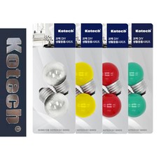 코텍5198 꼬마전구 2P 220V 10W 소형 미니전구 꼬마전구 소형전구 꼬마다마 전구+글로벌커머스랩벌Shop, 레드