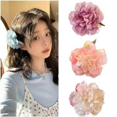 꽃장식 헤어집게핀 왕꽃핀 5컬러 러브하와이