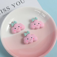 DIY手工飾品樹脂卡通配件，雲朵星星月亮小吊墜，兒童耳環髮飾手鍊材料零件