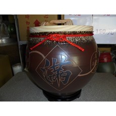 鵬宗小舖 鶯歌米甕 (30斤) - 頂級品黑滿錢 附贈松木蓋及紅巾繩, 1個