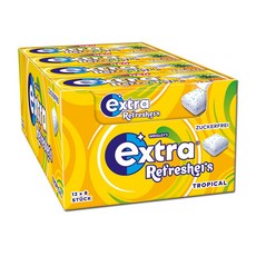 리글리 엑스트라 리프레셔 무설탕 껌 트로피컬 8개입 12개, 8개
