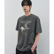 매장정품 DRAW FIT 드로우핏 프레이밍 피그먼트 티셔츠 [CHARCOAL] DFTS5205CC 957540