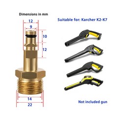 Karcher Lavor Bosch 와셔 건 퀵 커넥트 커플 링 용 M22 14mm 암 피팅 호스 고압 어댑터, 04 핑크