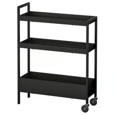 NISSAFORS 니사포르스 트롤리 블랙 50.5x19x67 cm 700405, NISSAFORS 니사포르스 트롤리, 블랙, 50.5x