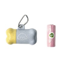 AMEKLION 狗狗拾便器 可降解環保材質, 藍黃拼色拾便器 含1拾便袋, 1個, 1個