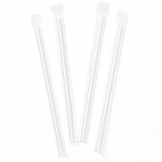 1.2x28cm 투명 버블티 빨대 카페빨대 일자컷 개별포장 100개, 1개, 100개입