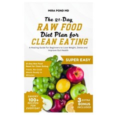 (영문도서)The 21-Day Raw Food Diet Plan for Clean Eating: A Healing Guide for Beginners to... Paperback, Independently Published, English, 9798287711191