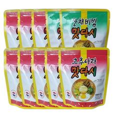 맛다시(90g) 10개 (고추나라8개 산채비빔2개) 양념장, 산채비빔맛다시(90g) 10개 양념장, 90g, 8개