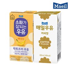 매일유업 소화가잘되는 바나나 멸균 우유 190ml 24팩 + 멸균 매일우유 커피 200ml 24팩, 1세트
